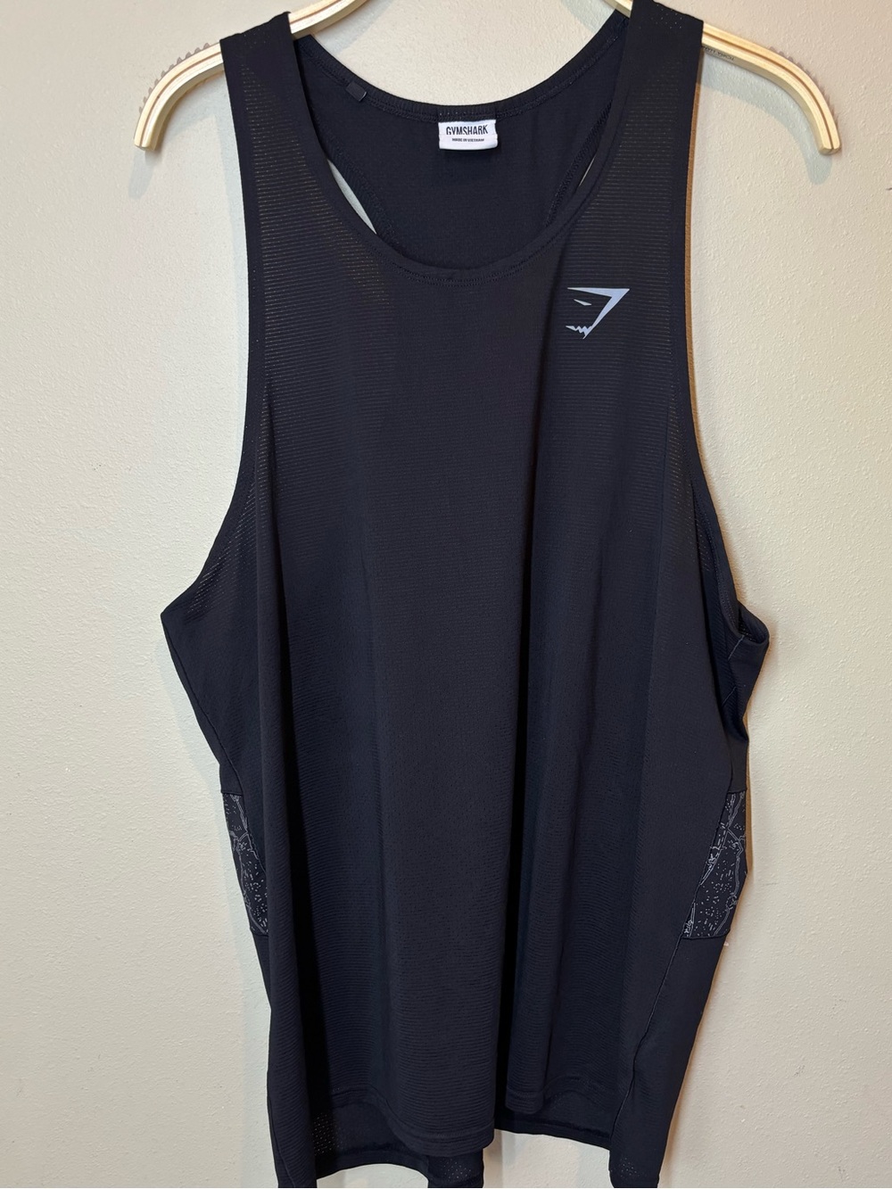 Gymshark Women's Black Performance Mesh Tank Top, large